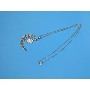 Owl moon pendant necklace